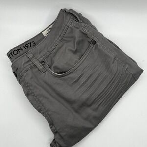 Buffalo David Bitton Jeans Mens 36x32 SIX-X Grey Excellent Slim Straight Moto